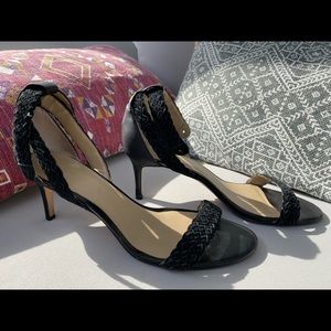 Black strappy heels (low heels)